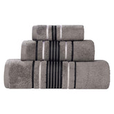 Sadie Zero Twist Cotton Solid Absorbent 3 Piece Towel Set